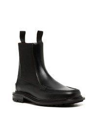 schwarze verzierte Chelsea Boots aus Leder von Toga Virilis