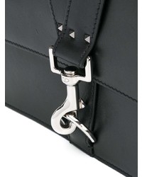 schwarze verzierte Clutch Handtasche von Valentino