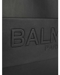 schwarze verzierte Clutch Handtasche von Balmain