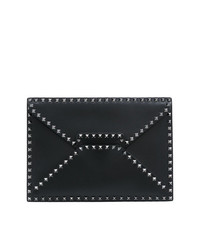 schwarze verzierte Clutch Handtasche von Valentino