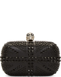 schwarze verzierte Clutch von Alexander McQueen