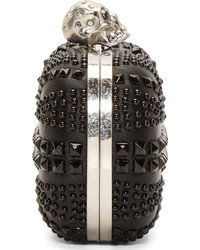 schwarze verzierte Clutch von Alexander McQueen