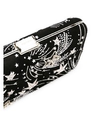 schwarze verzierte Clutch von Jimmy Choo