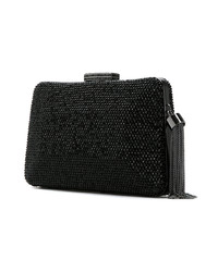 schwarze verzierte Clutch von Serpui