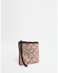 schwarze verzierte Clutch von Street Level