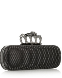 schwarze verzierte Clutch von Alexander McQueen