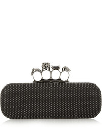 schwarze verzierte Clutch von Alexander McQueen