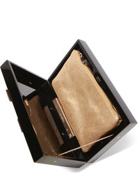 schwarze verzierte Clutch von Charlotte Olympia