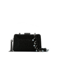 schwarze verzierte Clutch von Serpui