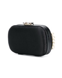 schwarze verzierte Clutch von Corto Moltedo