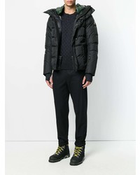 schwarze verzierte Daunenjacke von MONCLER GRENOBLE