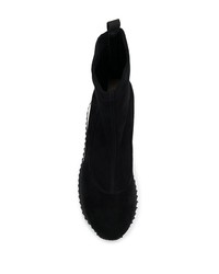 schwarze verzierte elastische Stiefeletten von Le Silla