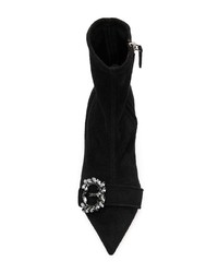 schwarze verzierte elastische Stiefeletten von Tabitha Simmons
