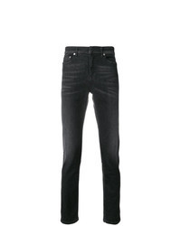 schwarze verzierte enge Jeans