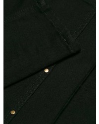 schwarze verzierte enge Jeans von Versace