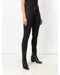 schwarze verzierte enge Jeans von Patrizia Pepe