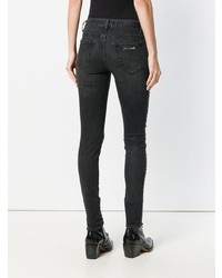 schwarze verzierte enge Jeans von Just Cavalli