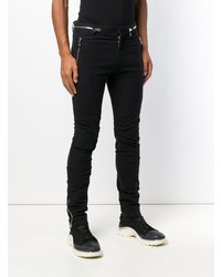 schwarze verzierte enge Jeans von Balmain