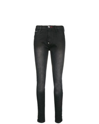 schwarze verzierte enge Jeans von Philipp Plein