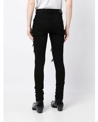 schwarze verzierte enge Jeans von Amiri