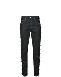 schwarze verzierte enge Jeans von Tu Es Mon Trésor