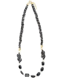 schwarze verzierte Halskette von Francesca Romana Diana