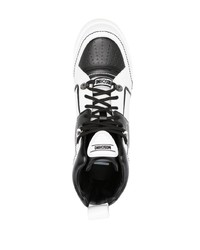 schwarze verzierte hohe Sneakers aus Leder von Moschino