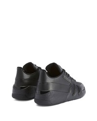 schwarze verzierte hohe Sneakers aus Leder von Giuseppe Zanotti