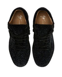 schwarze verzierte hohe Sneakers von Giuseppe Zanotti