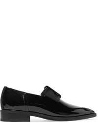 schwarze verzierte Leder Ballerinas von Lanvin