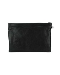 schwarze verzierte Leder Clutch Handtasche von Jimmy Choo