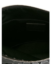 schwarze verzierte Leder Clutch Handtasche von Valentino