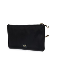 schwarze verzierte Leder Clutch von RED Valentino