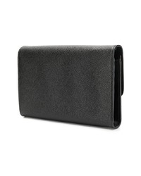 schwarze verzierte Leder Clutch von Dolce & Gabbana