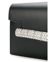 schwarze verzierte Leder Clutch von Calvin Klein 205W39nyc