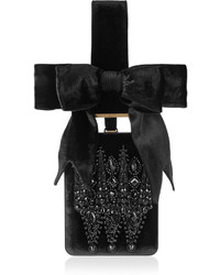 schwarze verzierte Leder Clutch von Givenchy