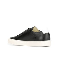 schwarze verzierte Leder niedrige Sneakers von Common Projects