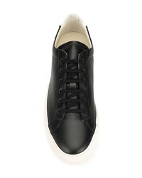 schwarze verzierte Leder niedrige Sneakers von Common Projects