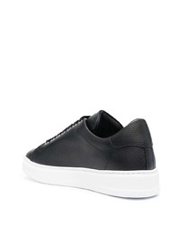 schwarze verzierte Leder niedrige Sneakers von Philipp Plein