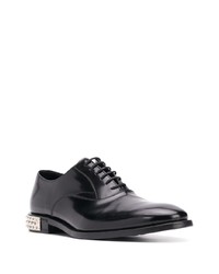 schwarze verzierte Leder Oxford Schuhe von Philipp Plein