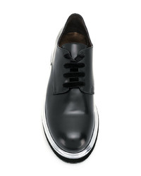schwarze verzierte Leder Oxford Schuhe von AGL