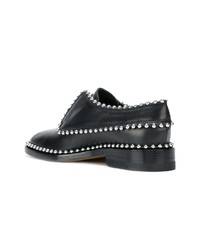schwarze verzierte Leder Oxford Schuhe von Alexander Wang