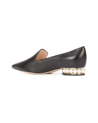 schwarze verzierte Leder Pumps von Nicholas Kirkwood