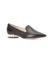 schwarze verzierte Leder Pumps von Nicholas Kirkwood