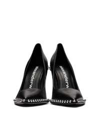 schwarze verzierte Leder Pumps von Alexander Wang