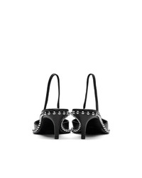 schwarze verzierte Leder Pumps von Alexander Wang