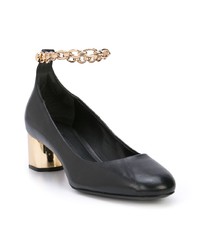 schwarze verzierte Leder Pumps von Stella Luna