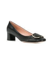 schwarze verzierte Leder Pumps von Bally