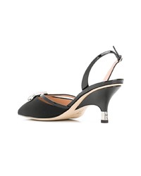 schwarze verzierte Leder Pumps von Giuseppe Zanotti