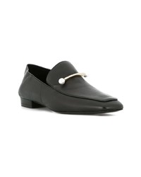 schwarze verzierte Leder Slipper von Coliac